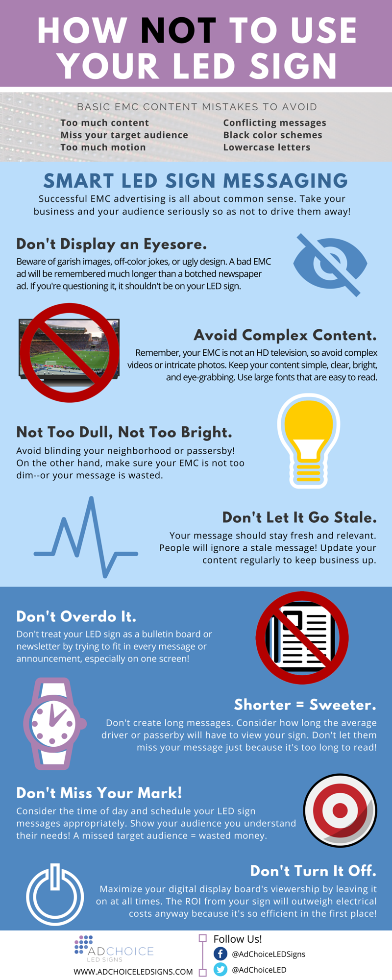 How Not To Use Your LED Sign [Infographic]